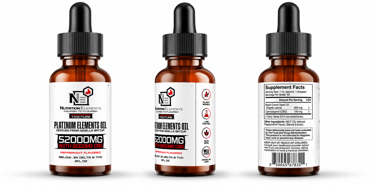 Platnium Elements Oil 52,000 mg 6000 mg CBG NO THC