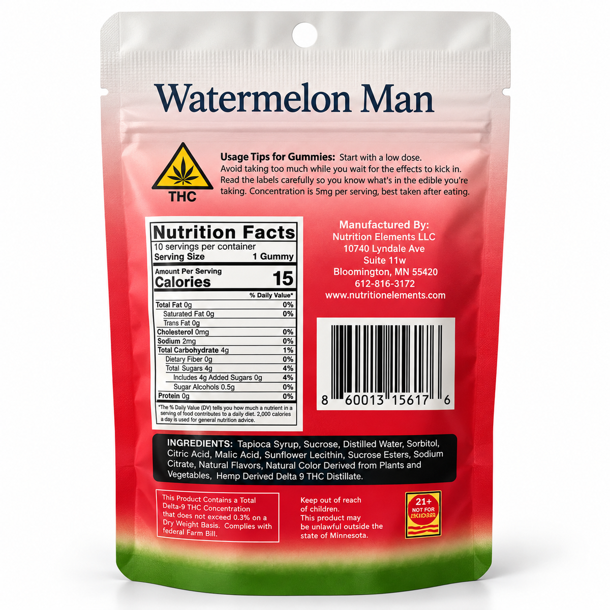 MoonShot Delta-9 Watermelon Gummies – 10 Count