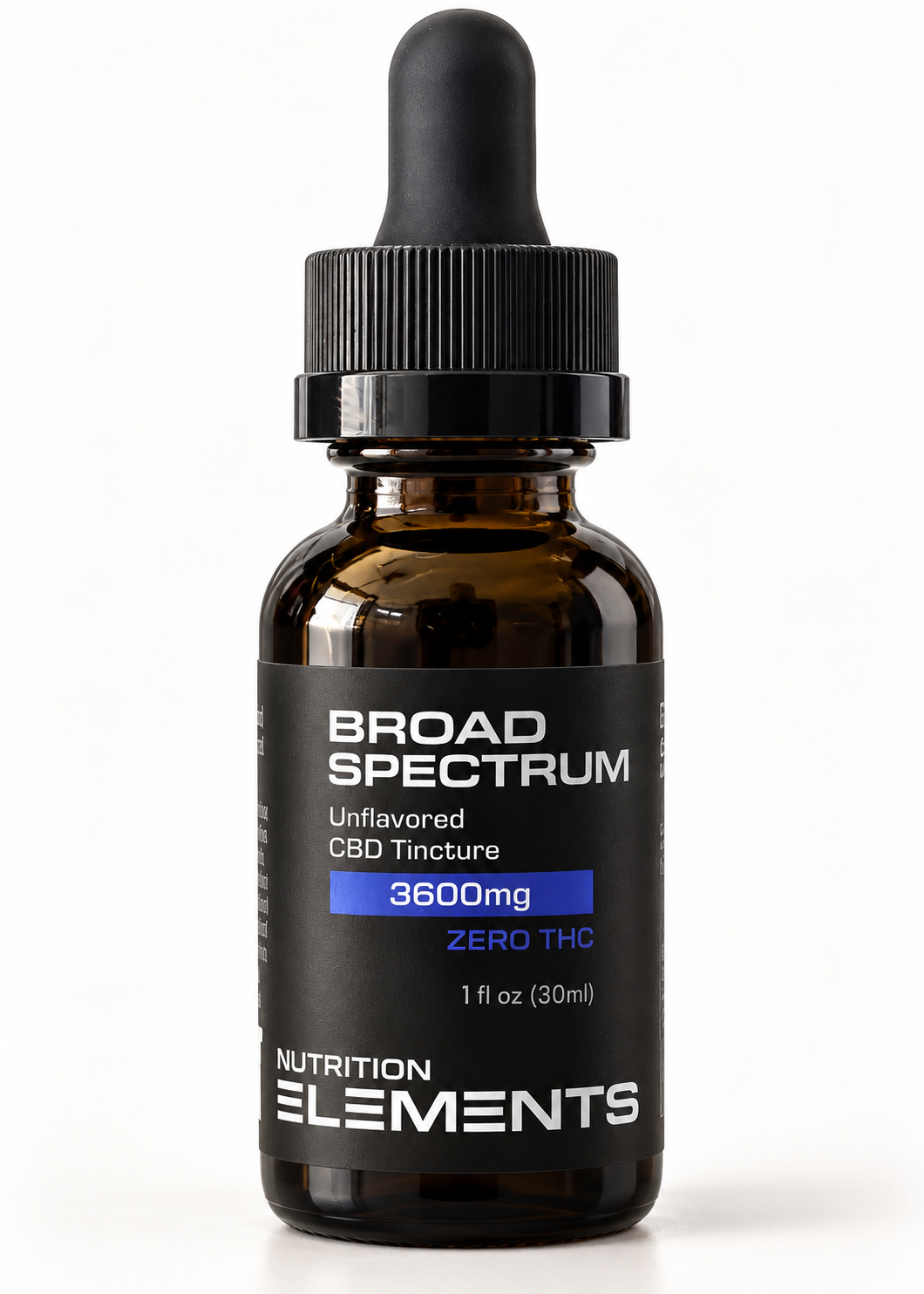 Broad Spectrum CBD Tincture 3600mg – Unflavored, Zero THC