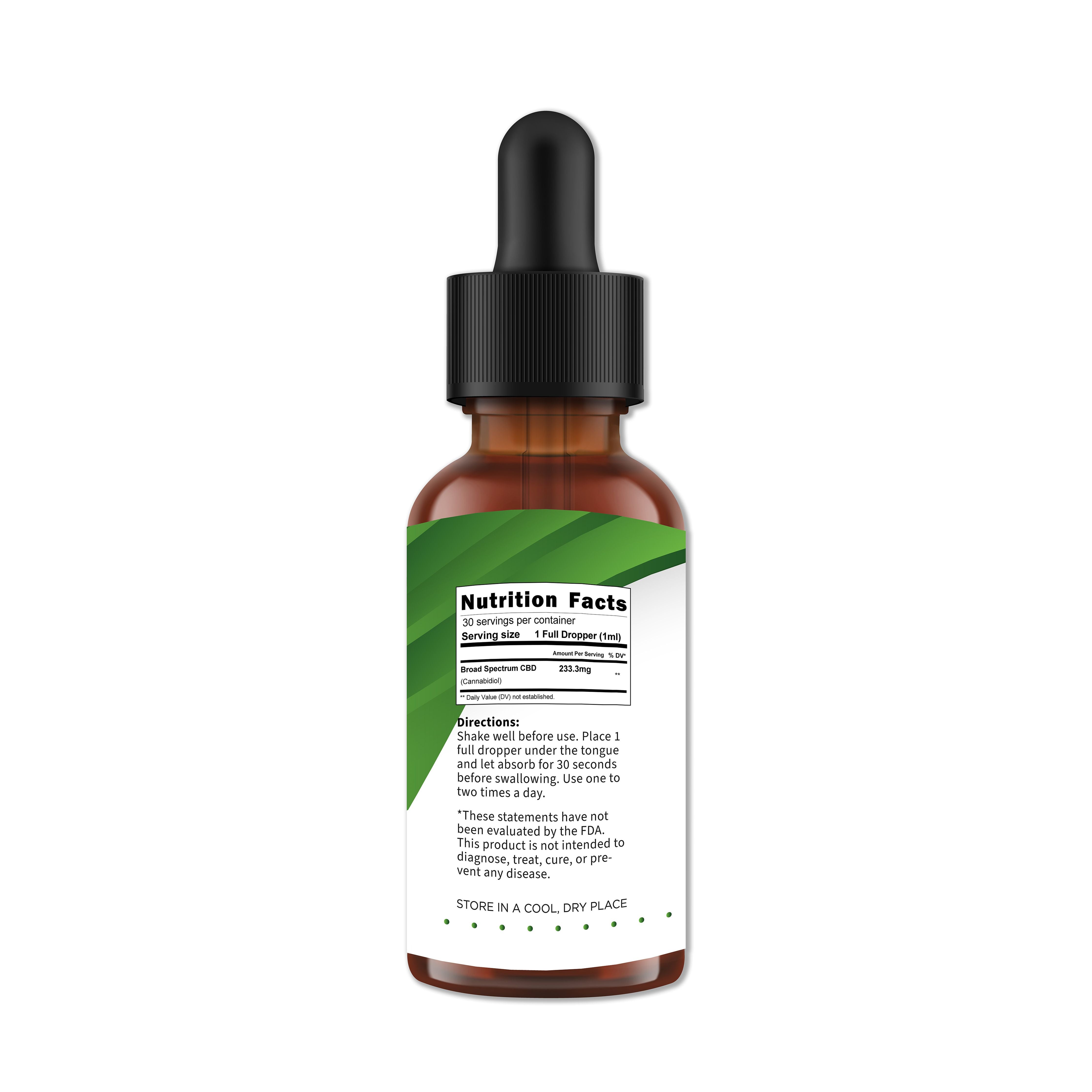 7,000mg Broad Spectrum CBD Oil, Unflavored from Nutrition Elements, product view 3