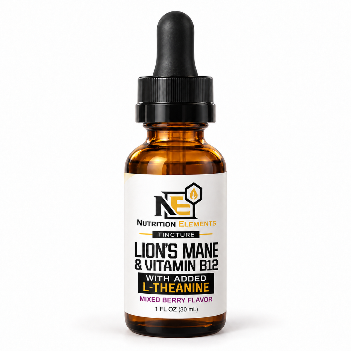 Lions Mane and B-12 tincture (Wild Berry)