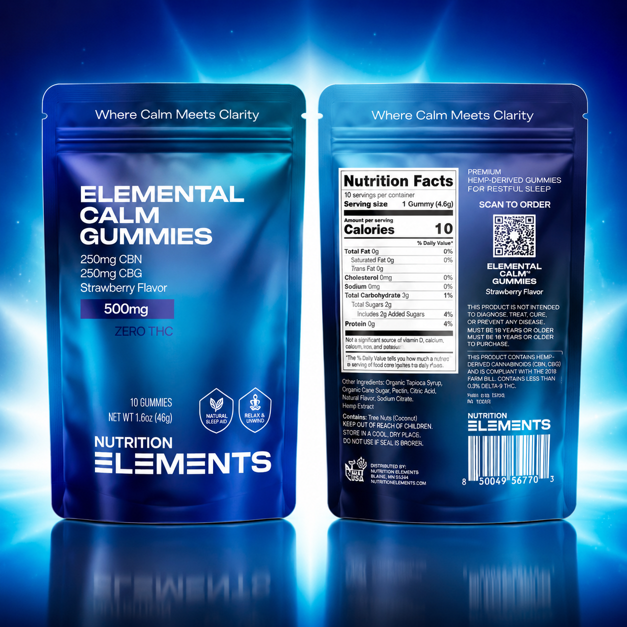 Elemental Calm CBN and CBG Gummies