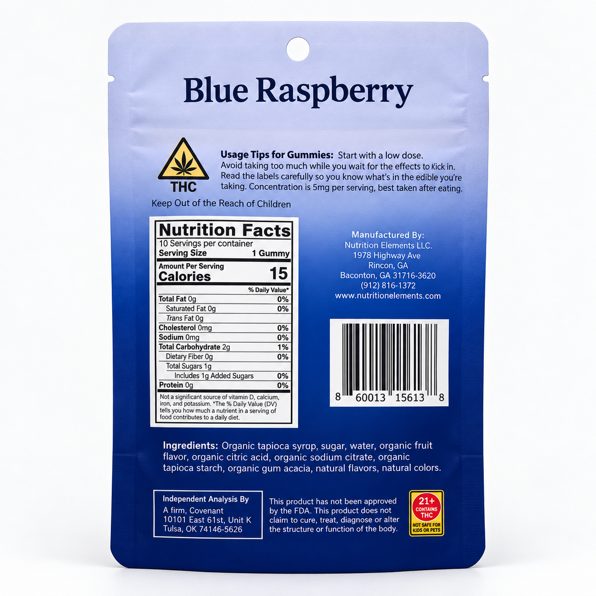 MoonShot Delta-9 Blue Raspberry Gummies – 10 Count