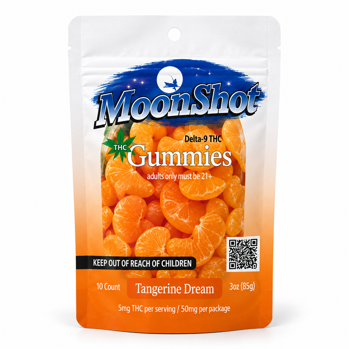 MoonShot Delta-9 Tangerine Dream Gummies – 10 Count