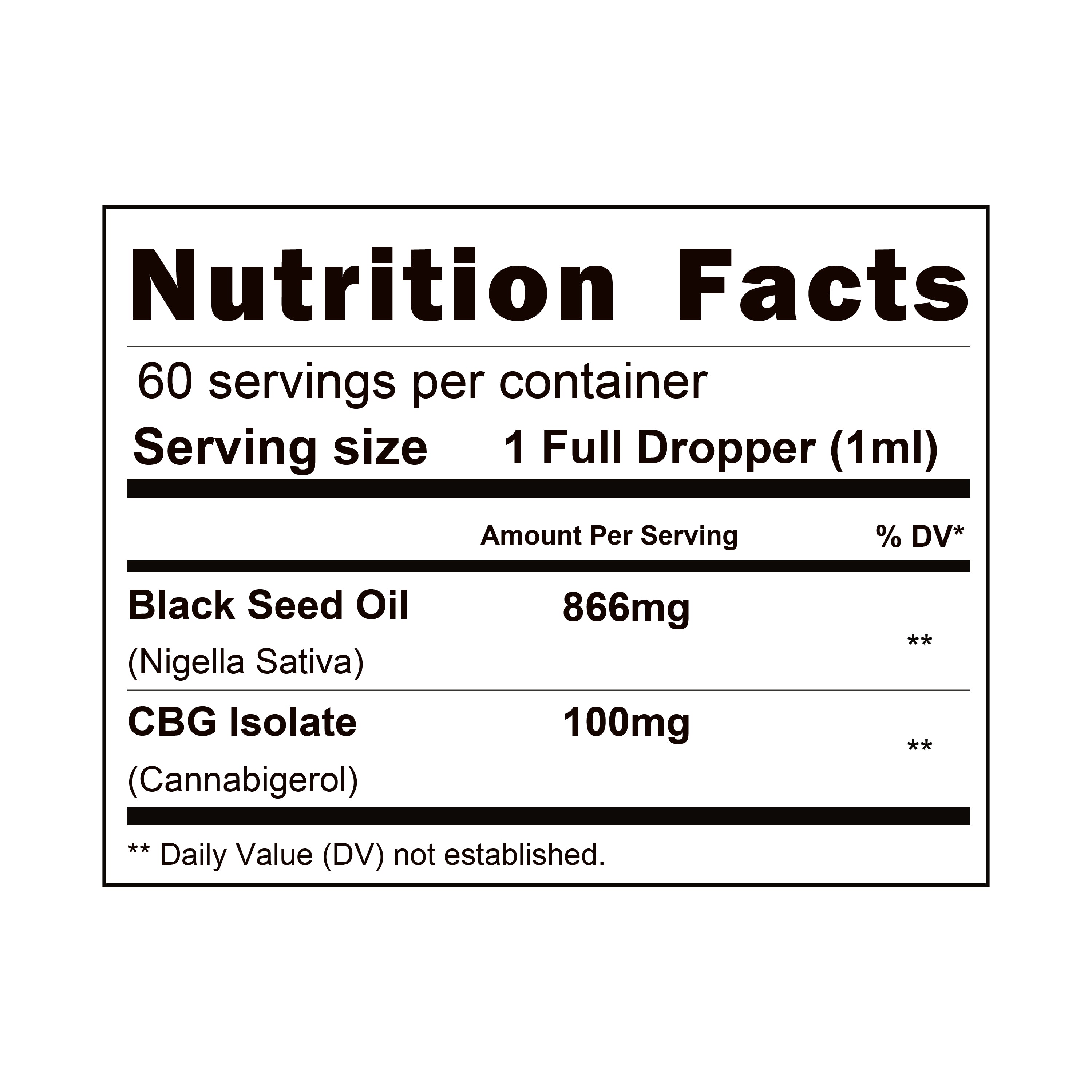 52,000mg Black Seed Oil, THC Free
