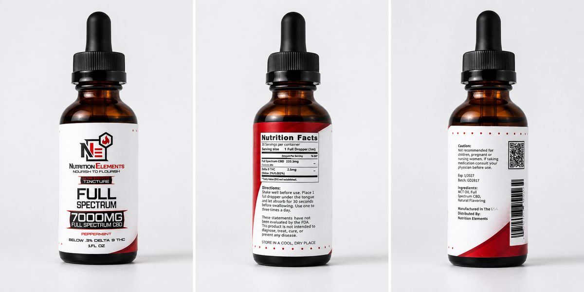 Full spectrum 7,000 Peppermint Oil