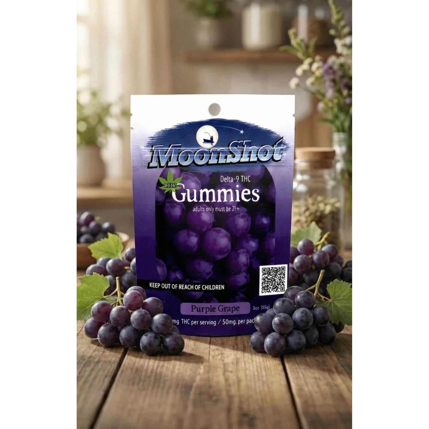 Moonshot Delta 9 Grape Gummies (10 count)