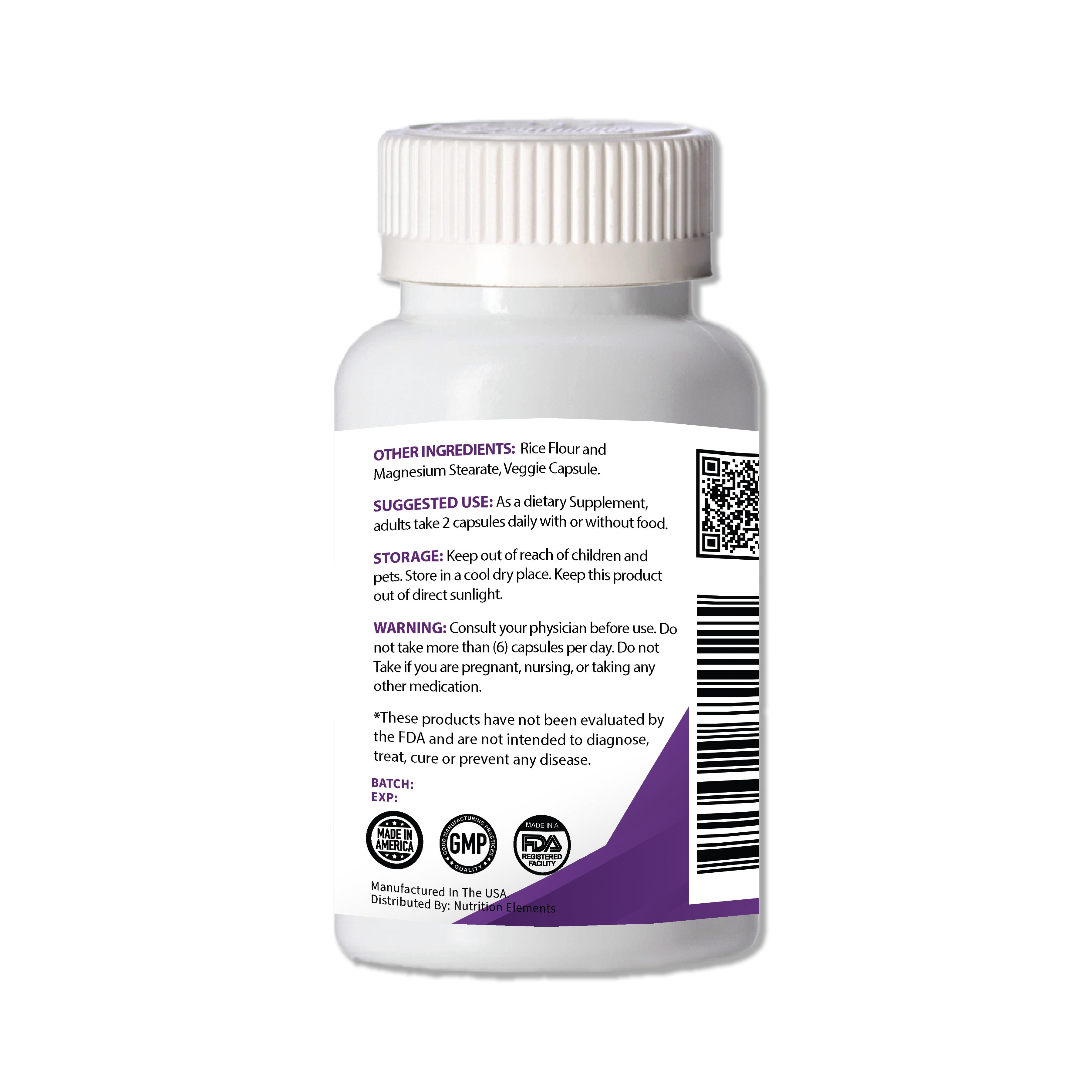 Turkey Tail Mushroom Capsules 120 count from Nutrition Elements, product view 3