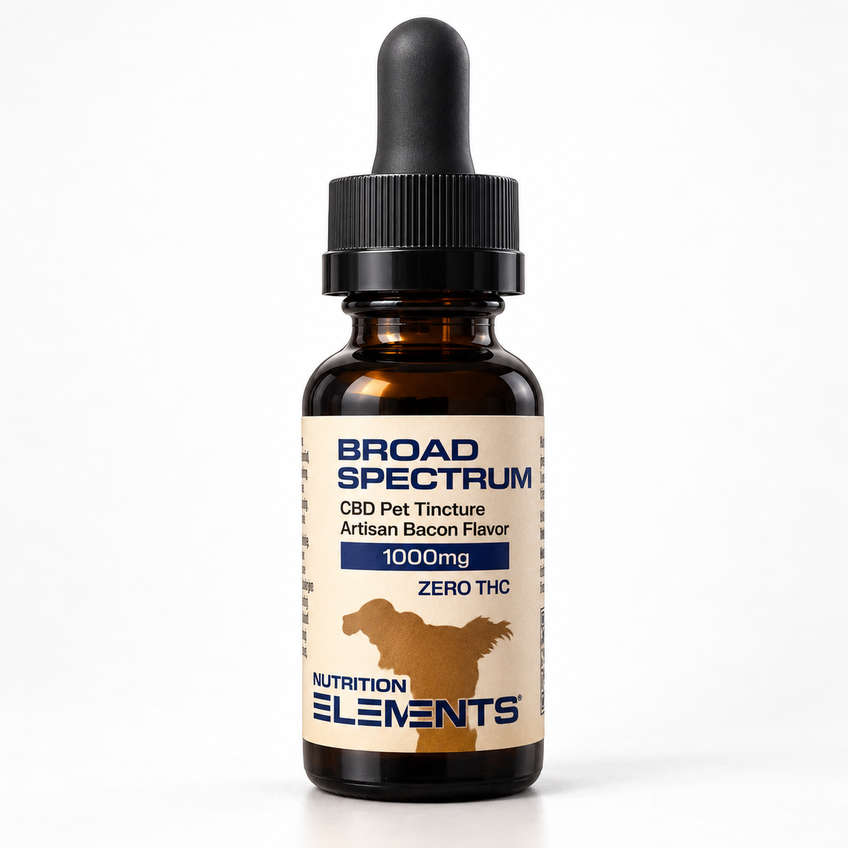 Broad-Spectrum CBD Pet Oil – Bacon Flavor, 1,000 mg