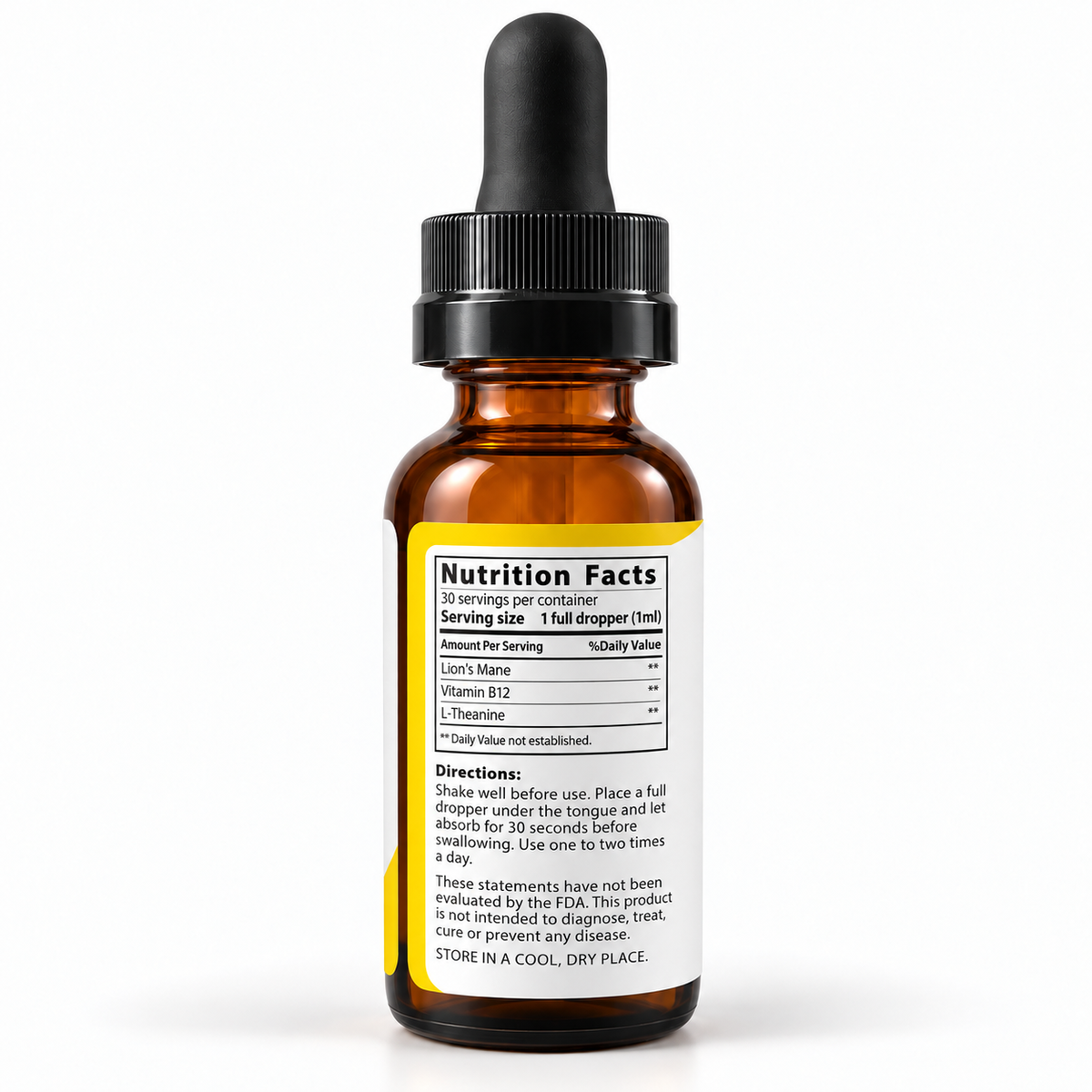 Lions Mane and B-12 tincture Unflavored