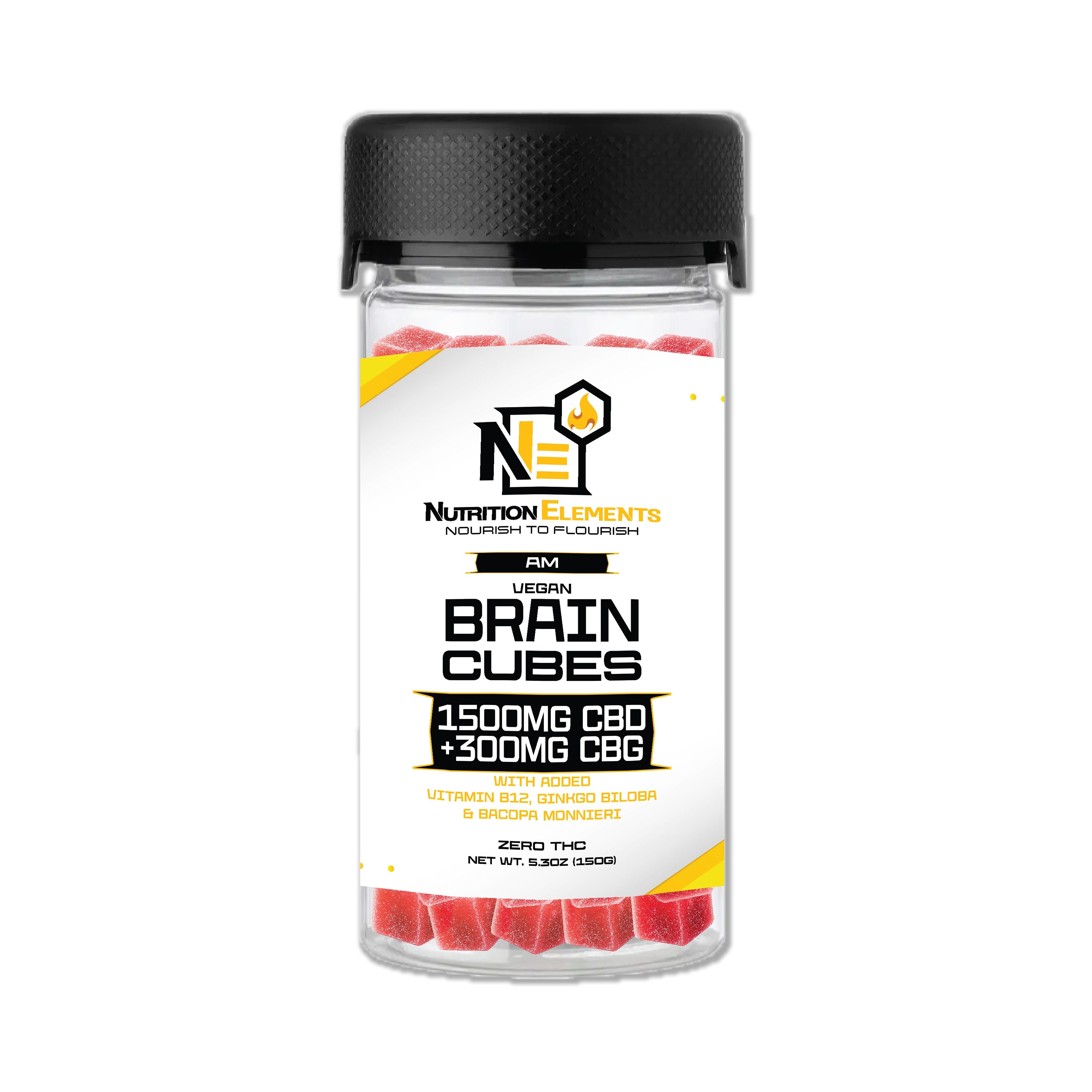 Brain Cubes CBD and CBG focus gummies