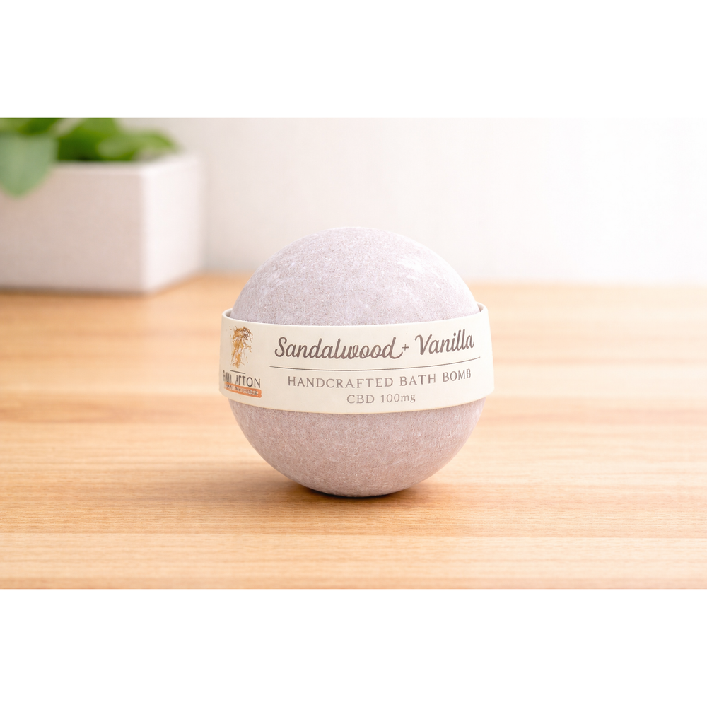 Sandalwood Vanilla Bath Bomb w/CBD 100MG