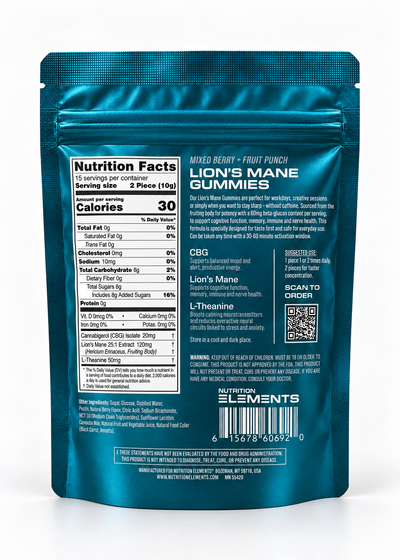 Lion’s Mane Gummies with CBG – 45,000 mg – 30 Count