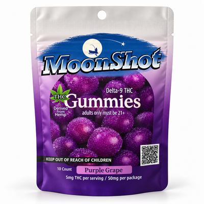 MoonShot Delta-9 Grape Gummies– 10 Count