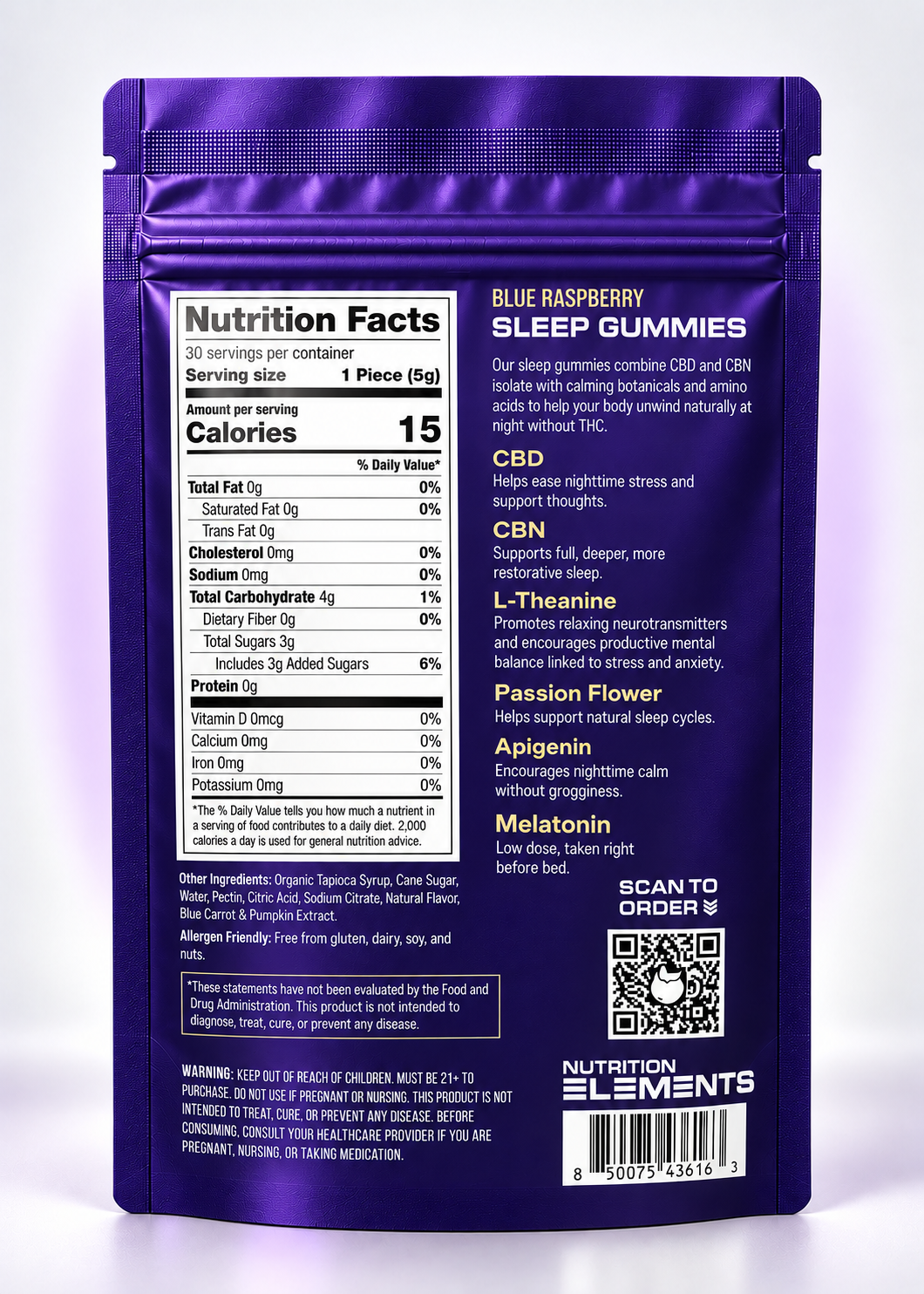 CBD + CBN Sleep Gummies – Blue Raspberry