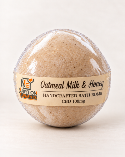 Oatmeal Milk and Honey CBD Bath Bomb-100mg