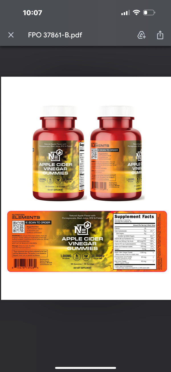 Apple Cider Vinegar Gummies (Ships to you Fri)