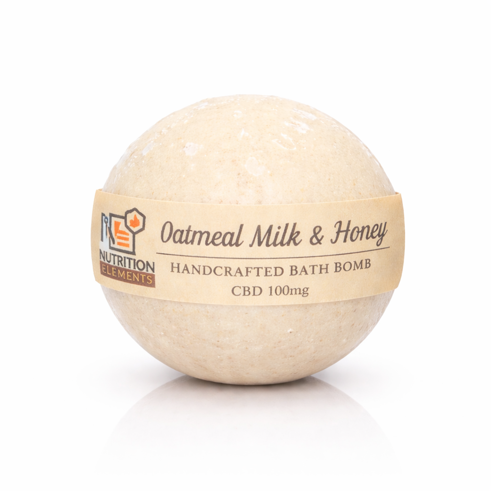Oatmeal, Milk & Honey Bath Bomb w/CBD 100mg