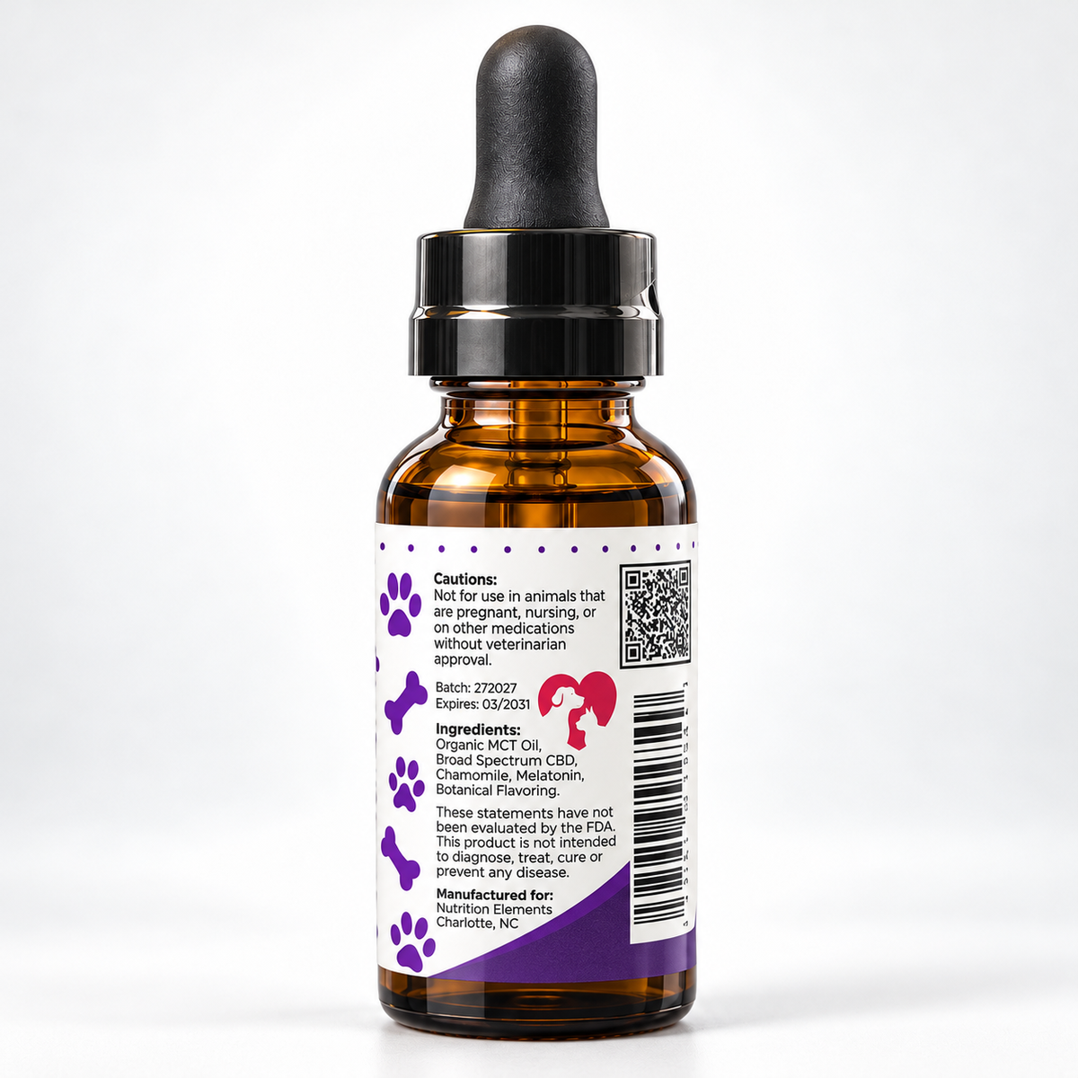 Nighttime Pet Oil- 750mg Broad Spectrum Oil