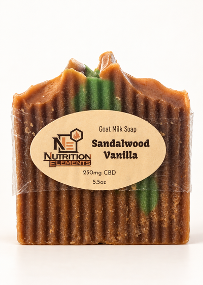 Sandalwood Vanilla Goat Milk Soap – 250mg CBD