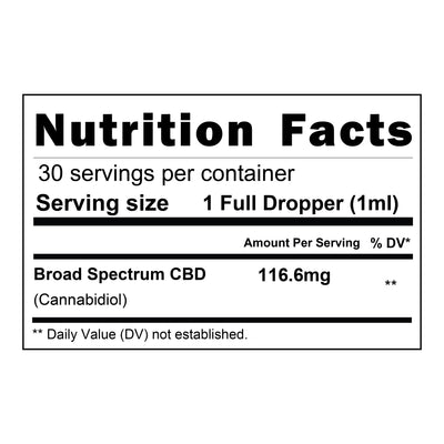 3,500mg Broad Spectrum CBD Oil, Mixed Berry from Nutrition Elements, product view 4