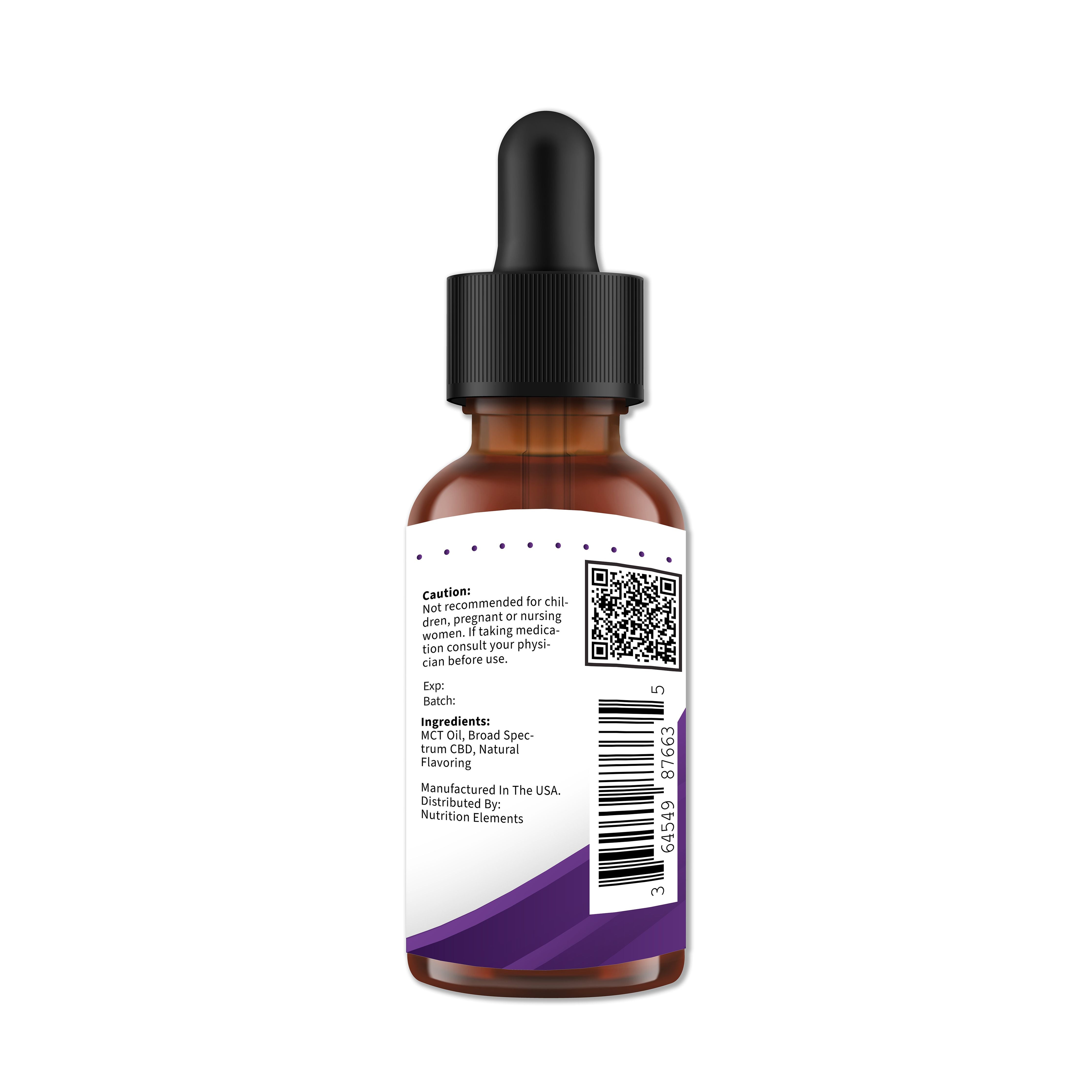 3,500mg Broad Spectrum CBD Oil, Mixed Berry from Nutrition Elements, product view 2