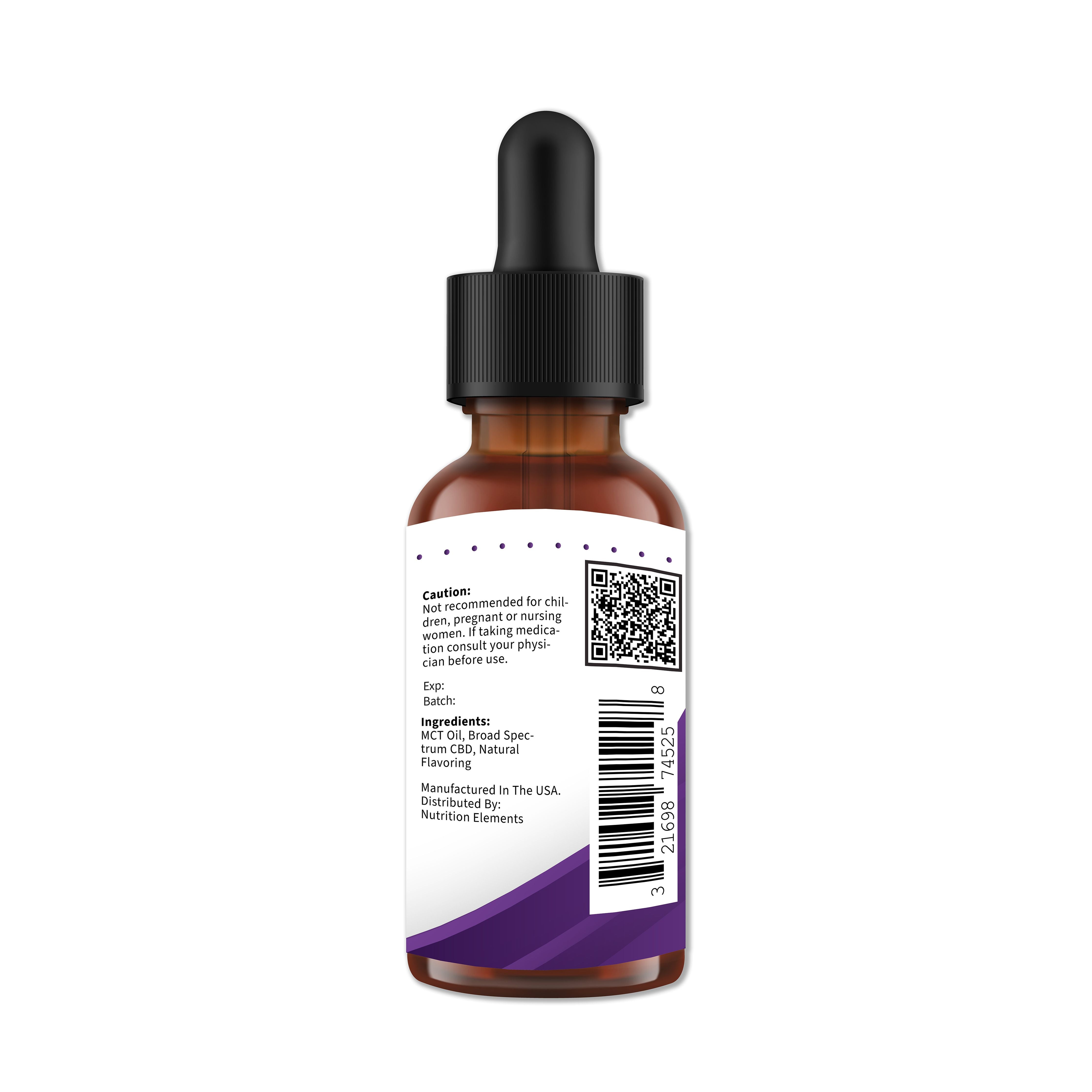 7,000mg Broad Spectrum CBD Oil, Mixed Berry from Nutrition Elements, product view 2