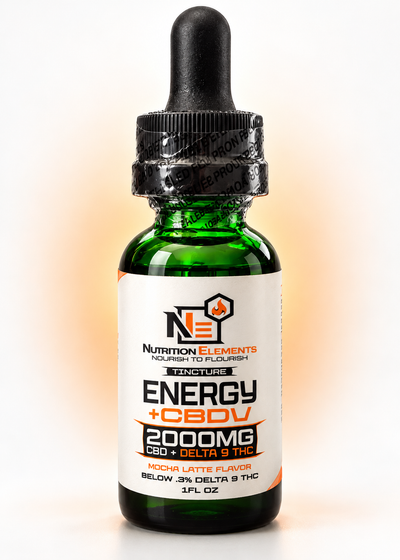 Energy + CBDV Tincture – 2000mg CBD | Mocha Latte