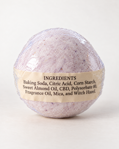 Black Amber Lavender CBD Bath Bomb-100mg