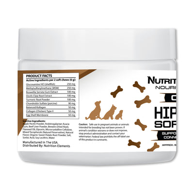 Hip + Joint Soft Chews for Dogs from Nutrition Elements, product view 3