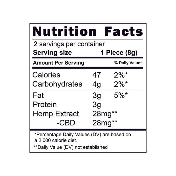 THC Delta 9 2 count Milk Chocolates (10mg per packet)