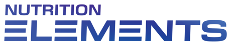 Nutrition Elements logo with blue text on a white background