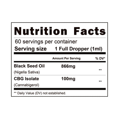 52,000mg Black Seed Oil, THC Free