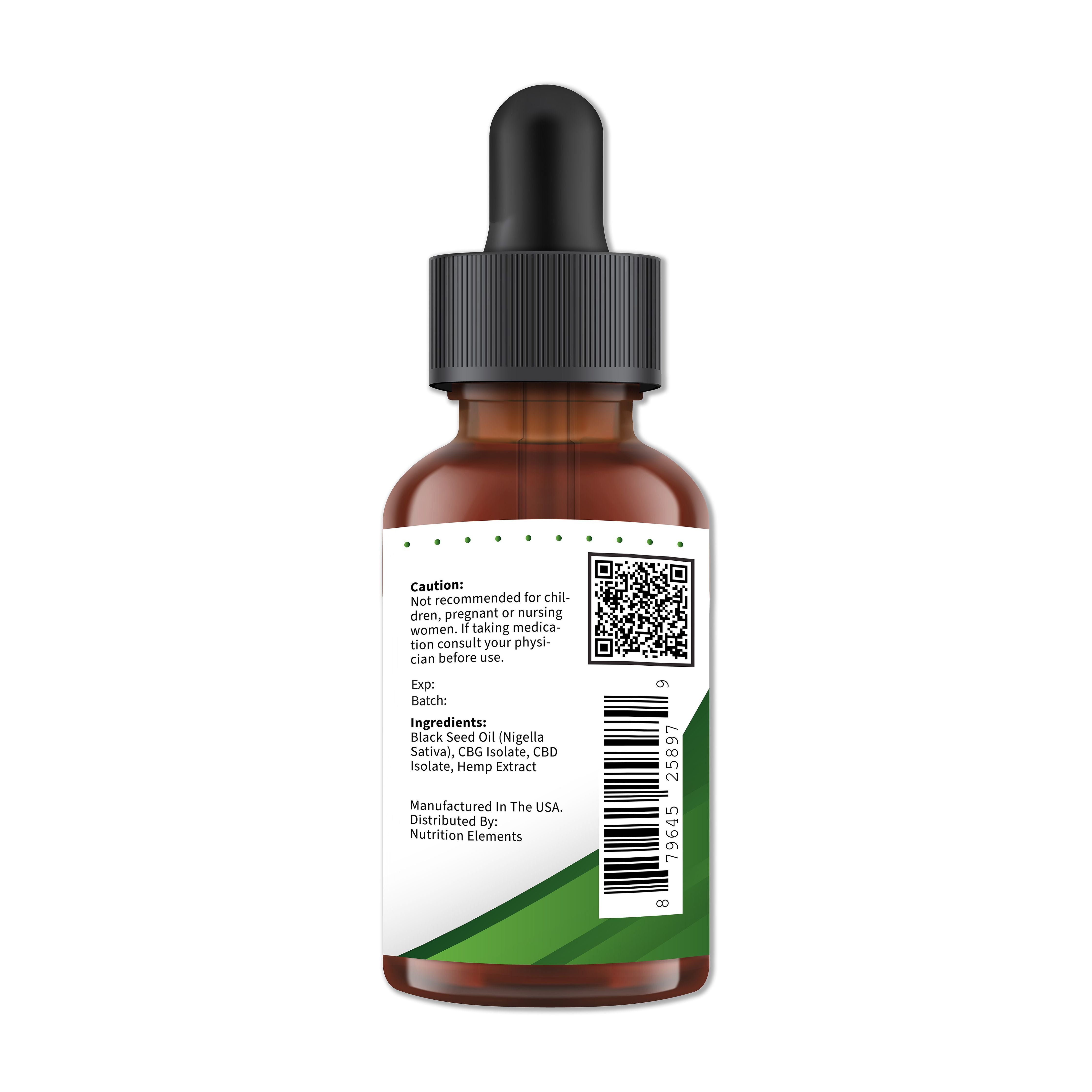 52,000mg Black Seed Oil with THC from Nutrition Elements, product view 3