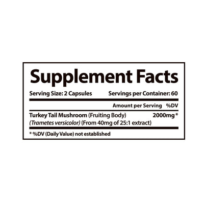 Turkey Tail Mushroom Capsules 120 count from Nutrition Elements, product view 4