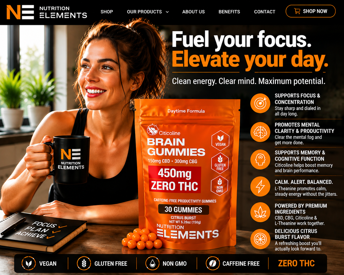 Brain Gummies with CBD, CBG and Citicoline