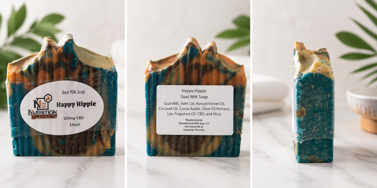 Happy Hippie CBD goat soap bar
