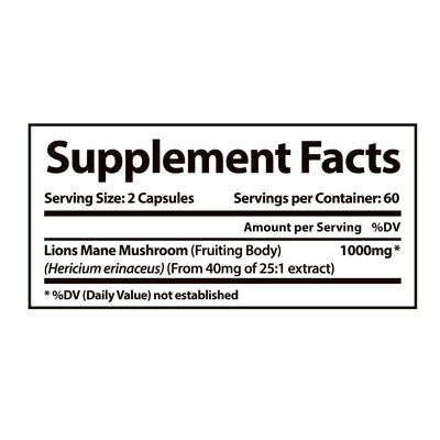 Lion's Mane Mushroom Capsules from Nutrition Elements, product view 4