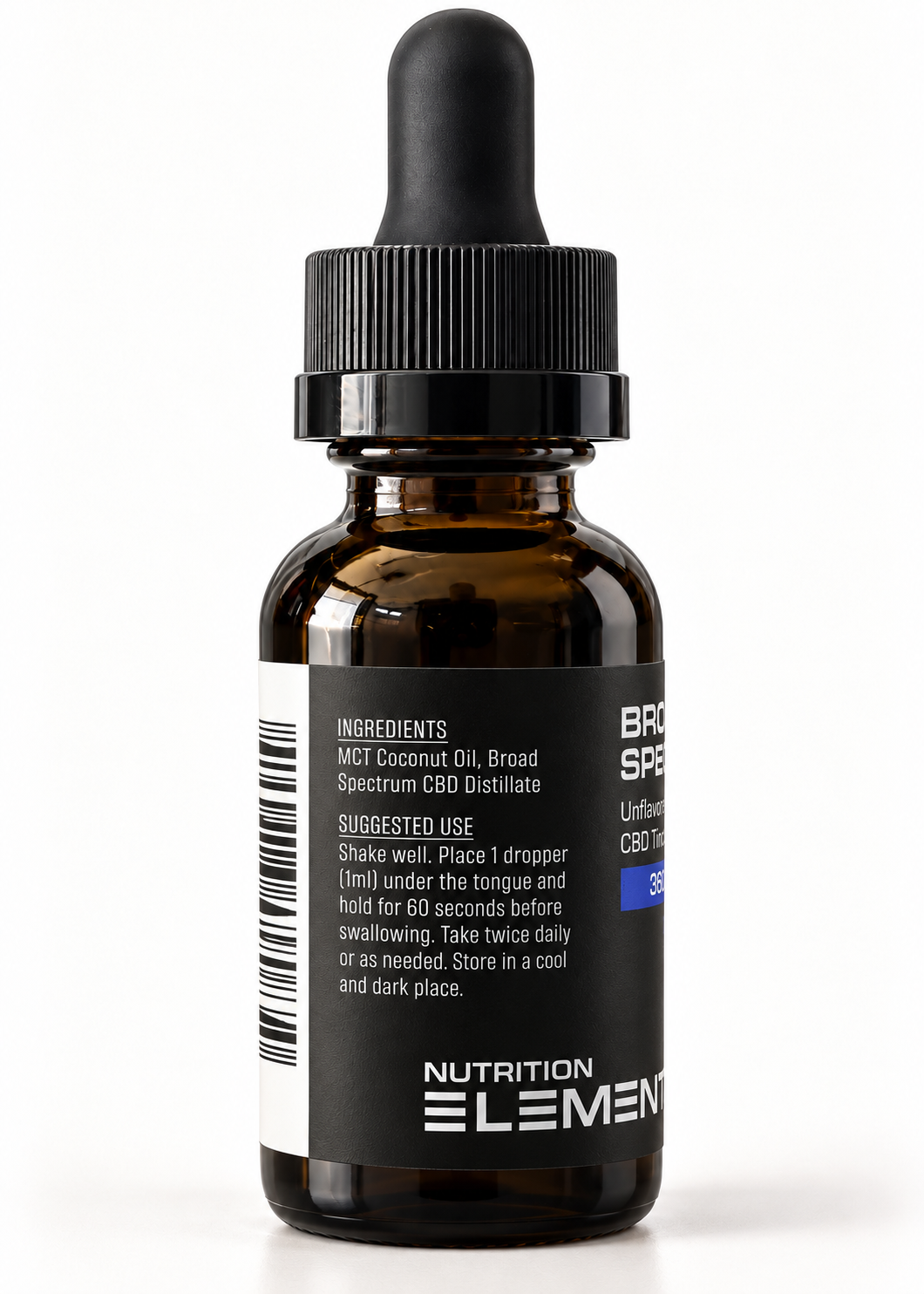 Broad Spectrum CBD Tincture 3600mg – Unflavored, Zero THC