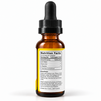 Lions Mane and B-12 tincture Unflavored