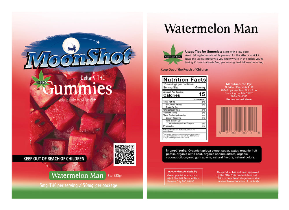 NEW Flavo Delta 9- Watermelon Moonshot Gummy